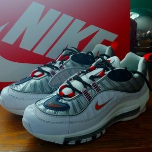 Rare!!! NIKE Womens ORIGINAL White/starfish-wolf grey air max 98 premium